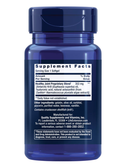 Life Extension Krill Healthy Joint Formula, 30 Softgels