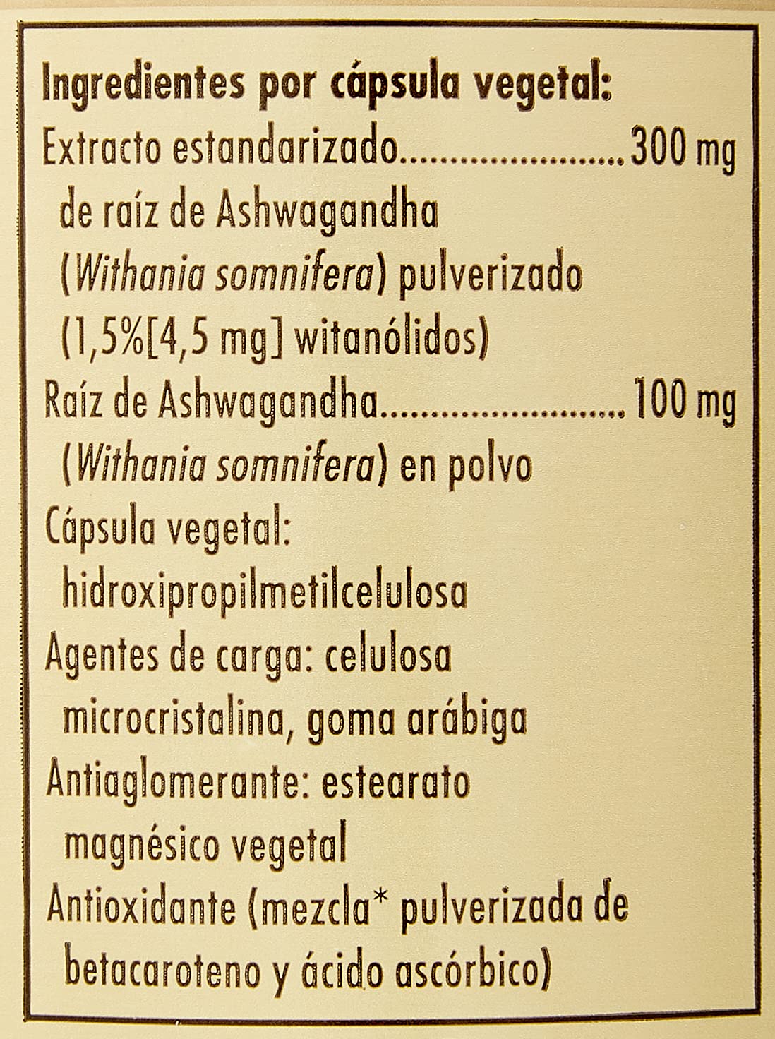 SFP Ashwagandha Root Extract Solgar 60 VCaps