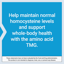 Life Extension TMG, trimethylglycine, Encourages Healthy homocysteine Levels, Non-GMO, Gluten-Free, Vegetarian, 60 Capsules