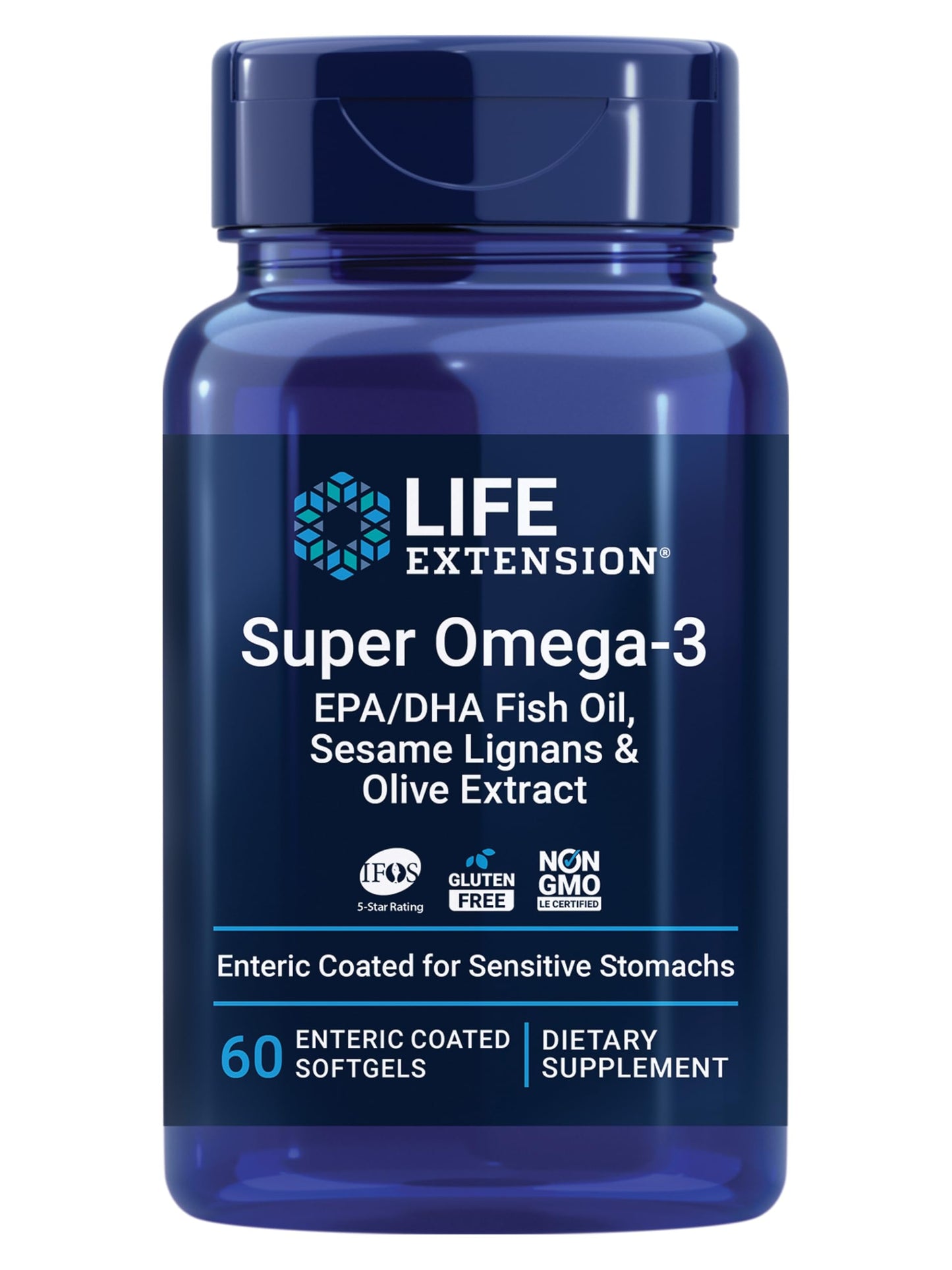 Life Extension Super Omega-3 EPA/DHA Fish Oil, 60 Softgels