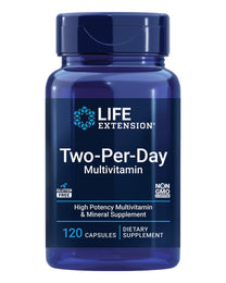 Life Extension Two-Per-Day Multivitamin, Vitamins B, C, D, zinc, 25 Vitamins, Minerals & extracts, 120 Capsules Bundle with N-Acetyl-L-Cysteine (NAC) 600 mg, 60 Capsules