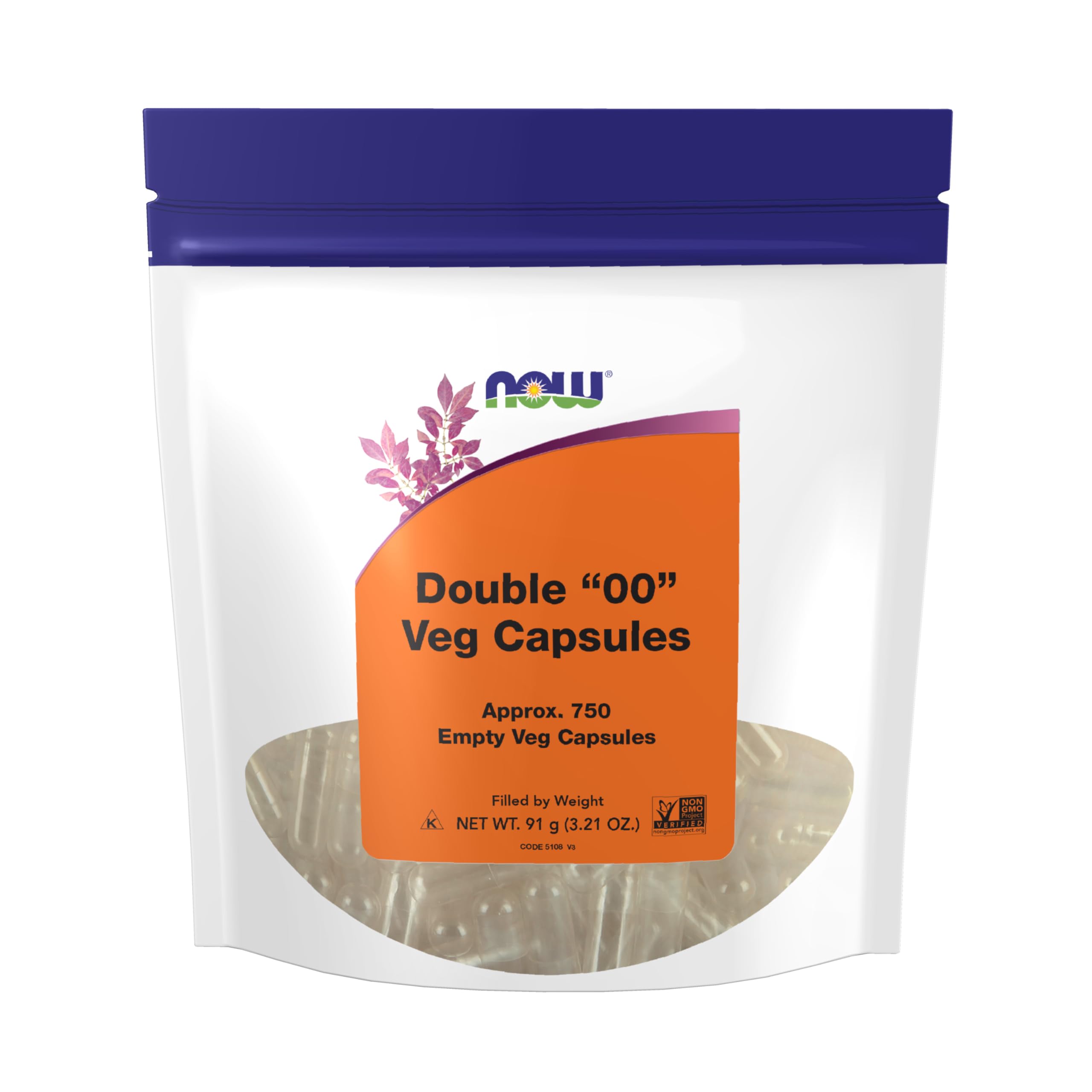 NOW Foods Supplements, Empty Vegetarian Capsules, Double 