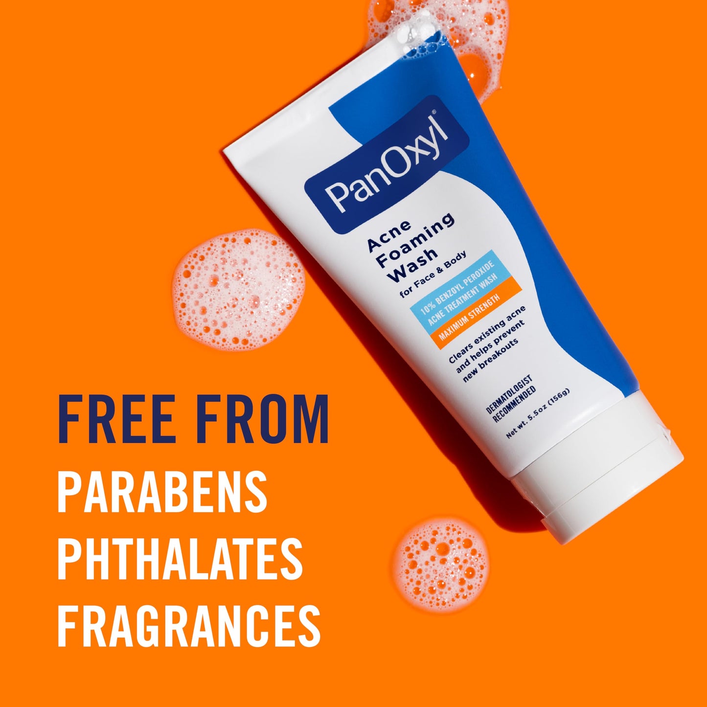 PanOxyl Acne Foaming Wash, 10% Benzoyl Peroxide, 5.5 oz, Pack of 2
