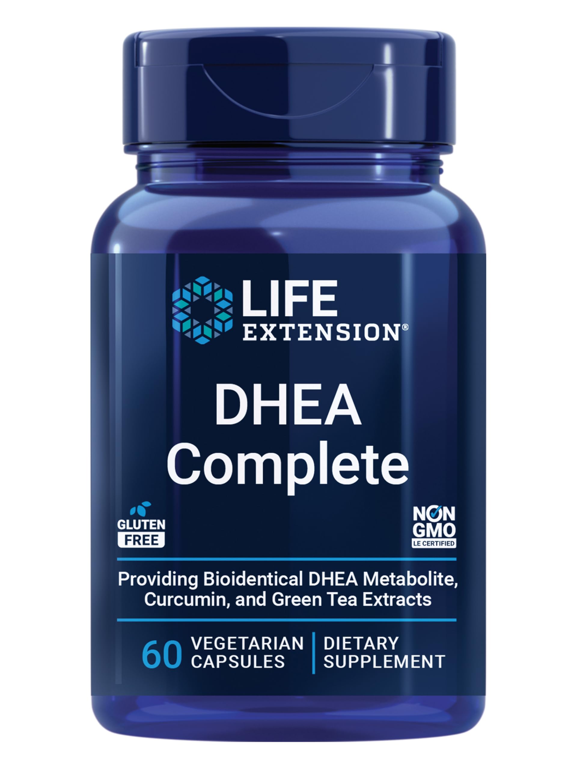Life Extension DHEA and 7-Keto DHEA Complete Vegetarian Capsules to Maximize Support of a Healthy Body Weight & Mood, Lean Muscle Mass, Libido & More, Non-GMO, Gluten-Free, 60 Count