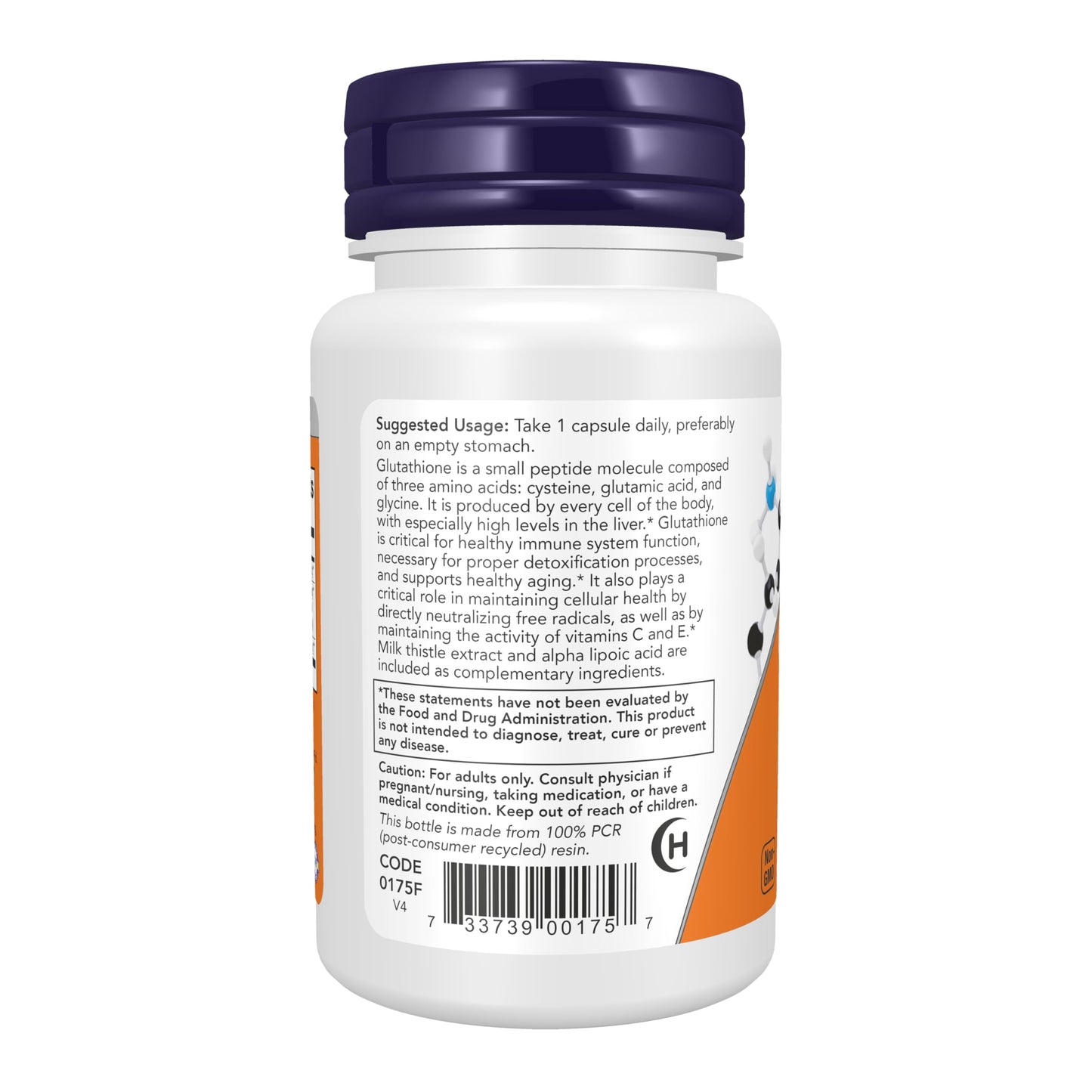NOW Foods Supplements, Glutathione 500 mg, With Milk Thistle Extract & Alpha Lipoic Acid, Free Radical Neutralizer*, 30 Veg Capsules