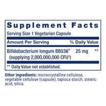 Life Extension Bifido GI Balance, probiotics, Bifidobacterium longum BB536® (2 Billion CFU), Support Healthy Gut & Digestive Health, Gluten-Free, Non-GMO, Vegetarian, 60 Capsules