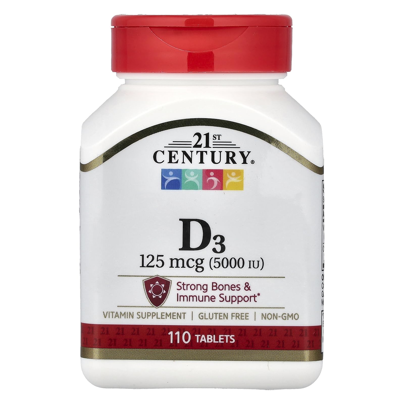21st Century Vitamin D3 5000 IU Tablets, High Potency, 110 Count