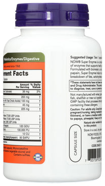 Now Foods Super Enzymes - 90 Capsules