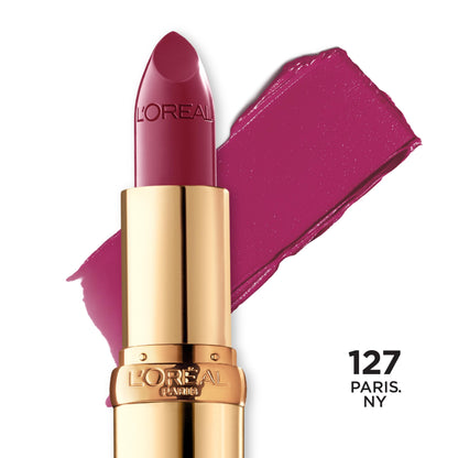 L'Oreal Paris Colour Riche Original Creamy, Hydrating Satin Lipstick with Argan Oil and Vitamin E, Paris.NY , 1 Count
