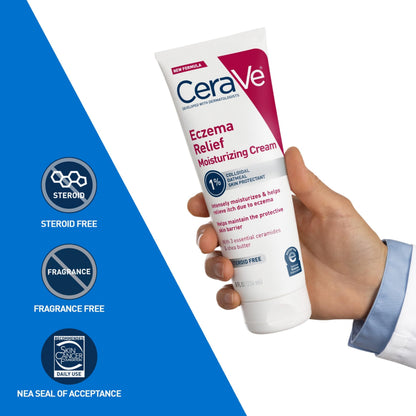 CeraVe Eczema Relief Moisturizing Cream, Shea Butter Dry Skin Lotion, 8oz