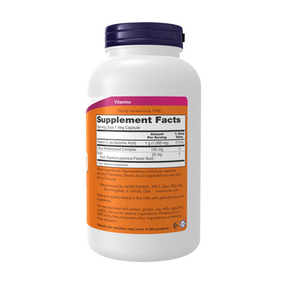 NOW Foods Supplements, Vitamin C-1,000 with 100 mg of Bioflavonoids, Antioxidant Protection*, 250 Veg Capsules