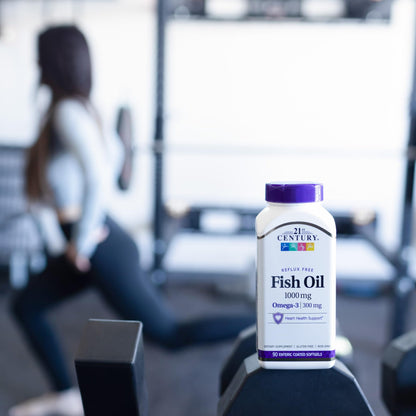Fish Oil 1000 mg 90 Enteric Coated Softgels, 21st Century