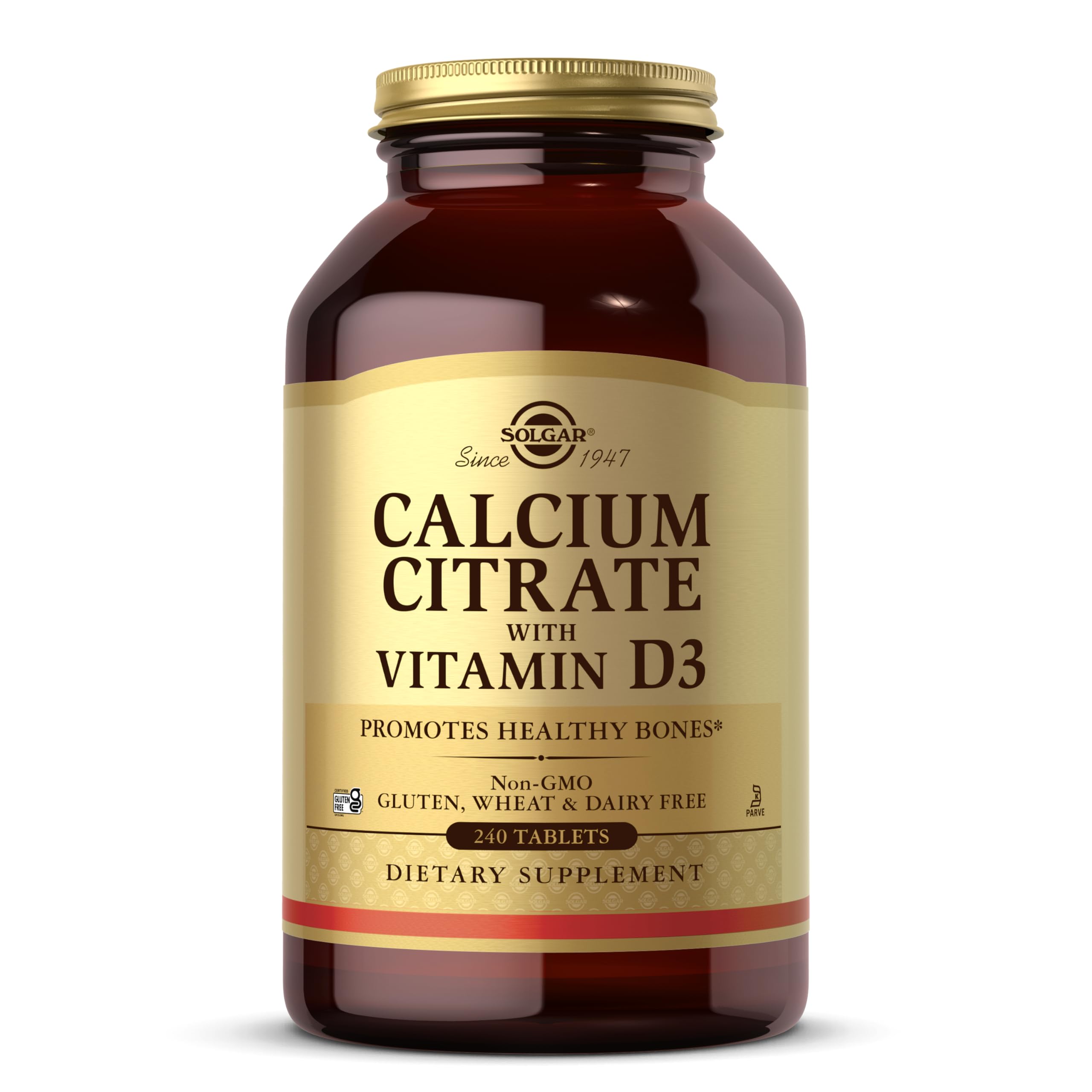 Solgar Calcium Citrate with Vitamin D3, 240 Tablets - 60 Servings