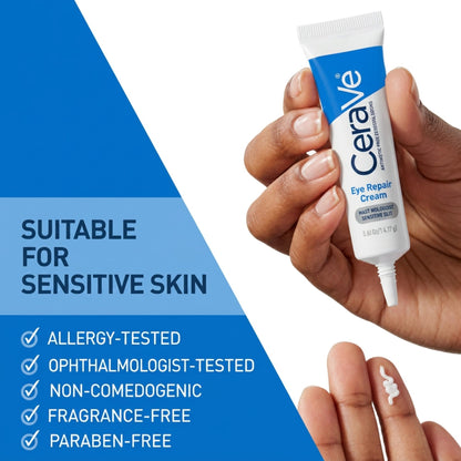 CeraVe Eye Repair Cream, Under Eye Cream for Puffiness and Bags, 0.5oz