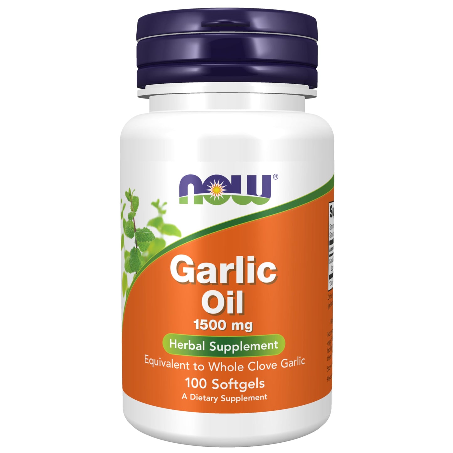 NOW Foods Supplements, Garlic Oil Concentrate 1500 mg per Serving, 100 Softgels