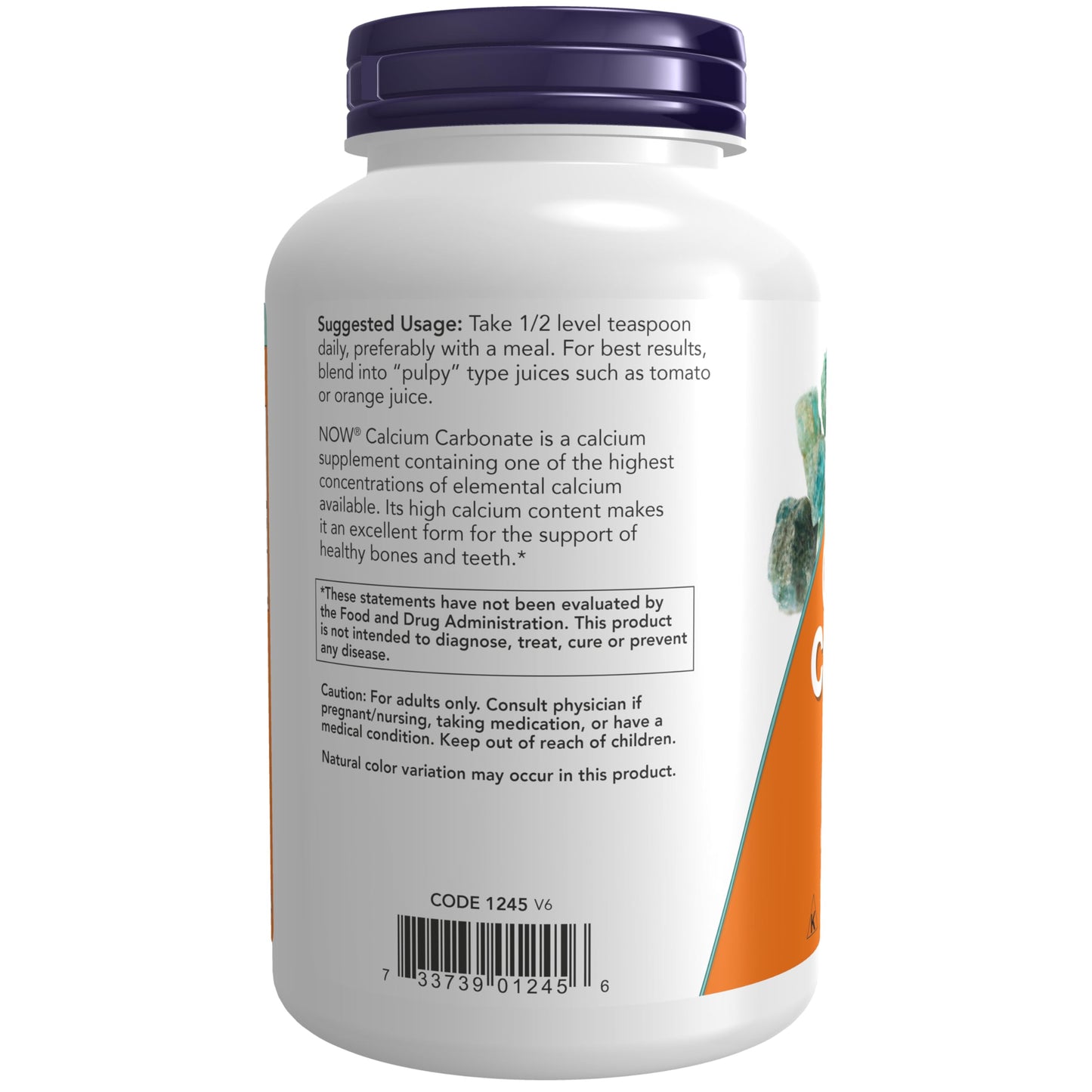 NOW Foods Supplements, Calcium Carbonate Powder, High Percentage of Calcium, Supports Bone Health*, 12-Ounce