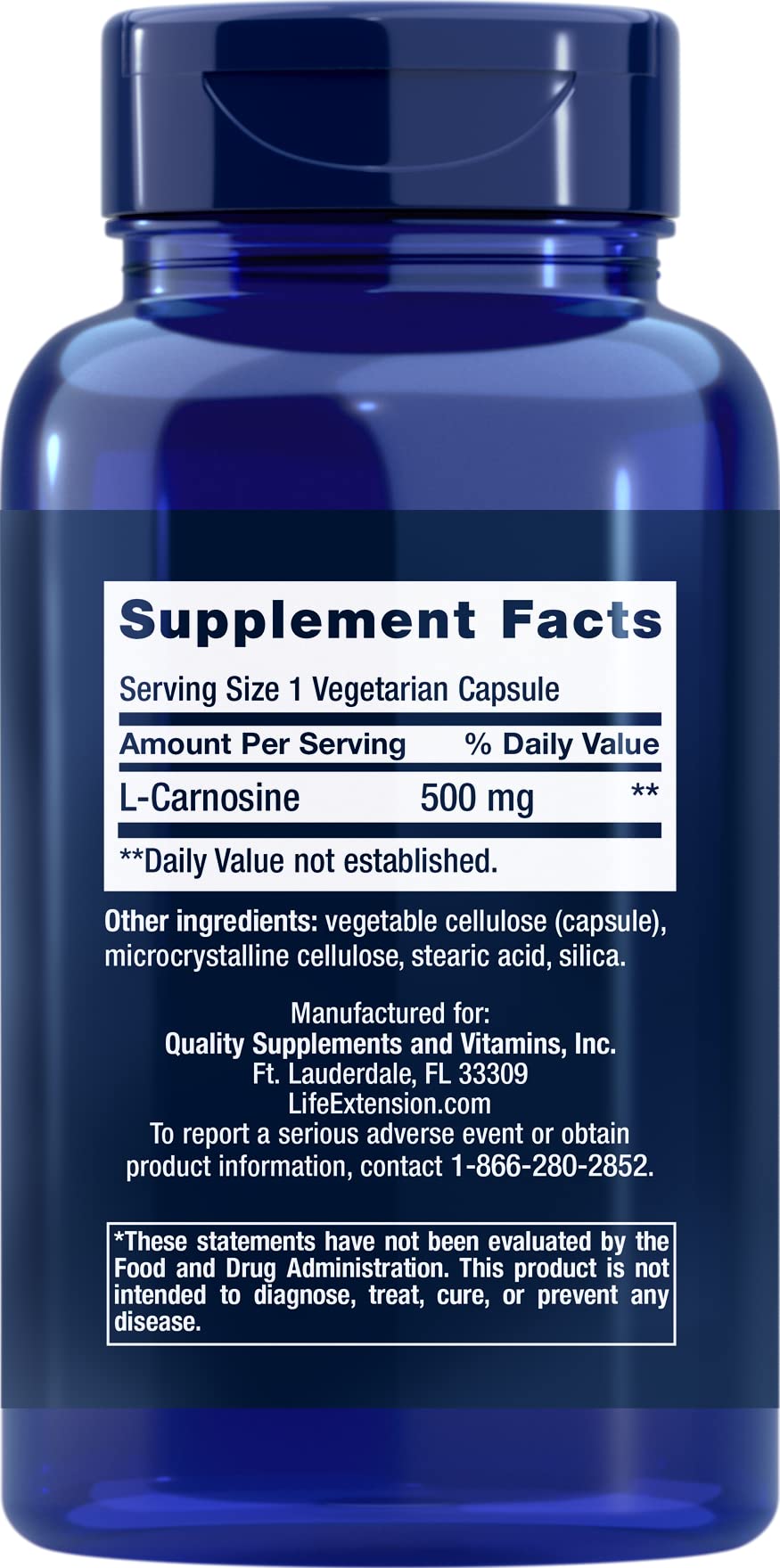 Life Extension Carnosine, 60 Capsules