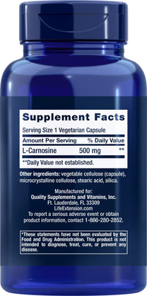 Life Extension Carnosine, 60 Capsules