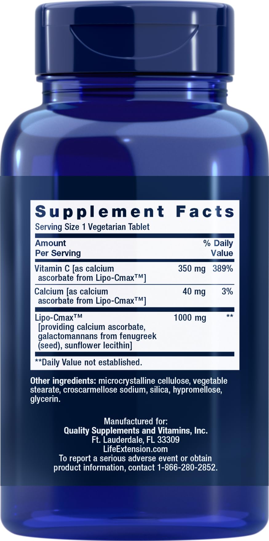 Life Extension Vitamin C 24-Hour Liposomal Hydrogel Formula, 90 Vegetarian Tablets
