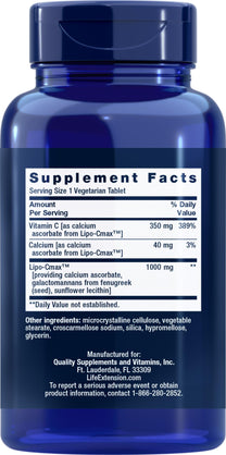 Life Extension Vitamin C 24-Hour Liposomal Hydrogel Formula, 90 Vegetarian Tablets