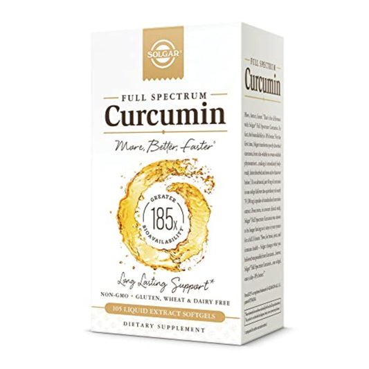 Solgar Full Spectrum Curcumin - 105 LiCaps - Superior Absorption - Brain, Joint & Immune Health - Vegan, Gluten-Free, Non-GMO, Dairy Free - 105 Servings