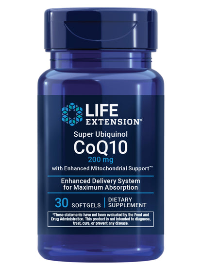 Life Extension Super Ubiquinol CoQ10, 200 mg, 30 Softgels