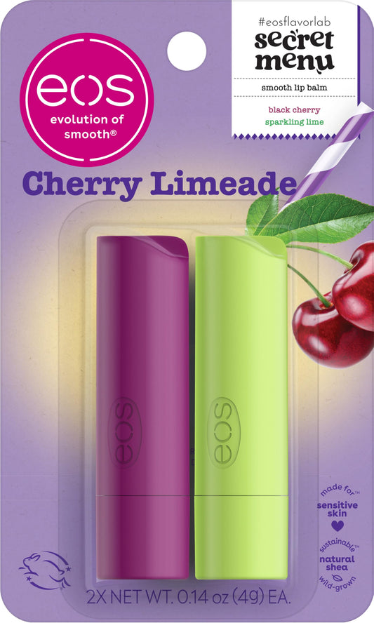 eos Flavor Lab Secret Menu Lip Balm- Cherry Limeade, 0.14 oz, 2-Pack