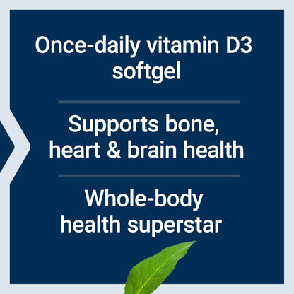 Life Extension Vitamin D3 125 mcg (5000 IU), Bone Health, Brain Performance, Immune System Support, Gluten-Free, Non-GMO, Once Daily, Two-Month Supply, 60 Softgels