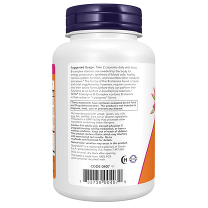 Now Supplements, Co-Enzyme B Complex with ALA and CoQ10, 120 Veg Caps