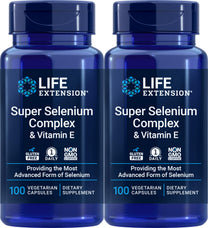 Life Extension Super Selenium Complex 200 mcg & Vitamin E, 100 Veg Caps (Pack of 2)