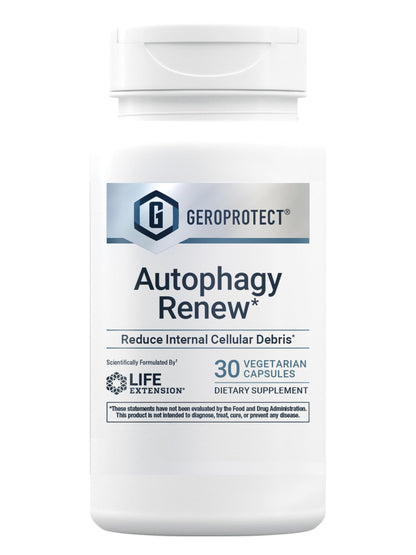 Life Extension GEROPROTECT® Autophagy Renew, Luteolin, piperlongumine, Cellular Health Support, Healthy Aging, Gluten-Free, Non-GMO, Vegetarian, 30 Capsules