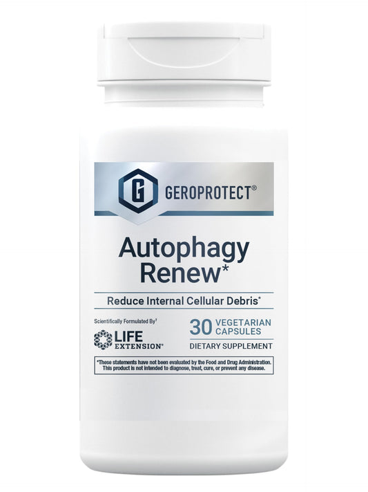 Life Extension GEROPROTECT® Autophagy Renew, Luteolin, piperlongumine, Cellular Health Support, Healthy Aging, Gluten-Free, Non-GMO, Vegetarian, 30 Capsules