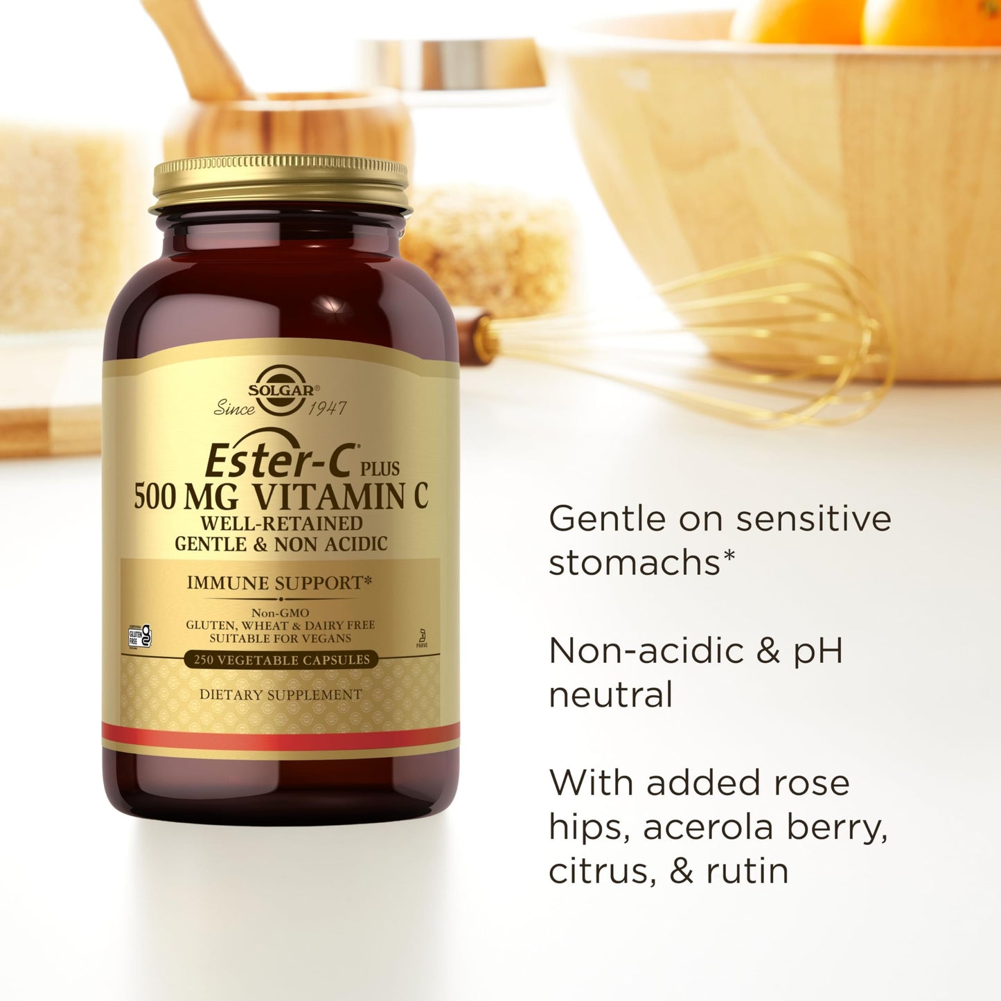 Solgar Ester-C Plus 500 mg Vitamin C (Ascorbate Complex), 100 Servings