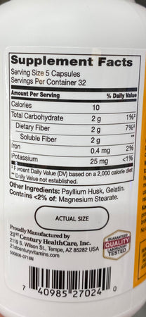 21st Century, Psyllium Fiber, 160 Capsules - 2pc