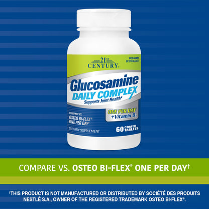 21st Century Glucosamine Daily Complex Plus D Tablets, Joints, 60 Count