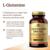Solgar L-Glutamine 1000 mg, 60 Tablets - Natural Muscle Food - 30 Servings