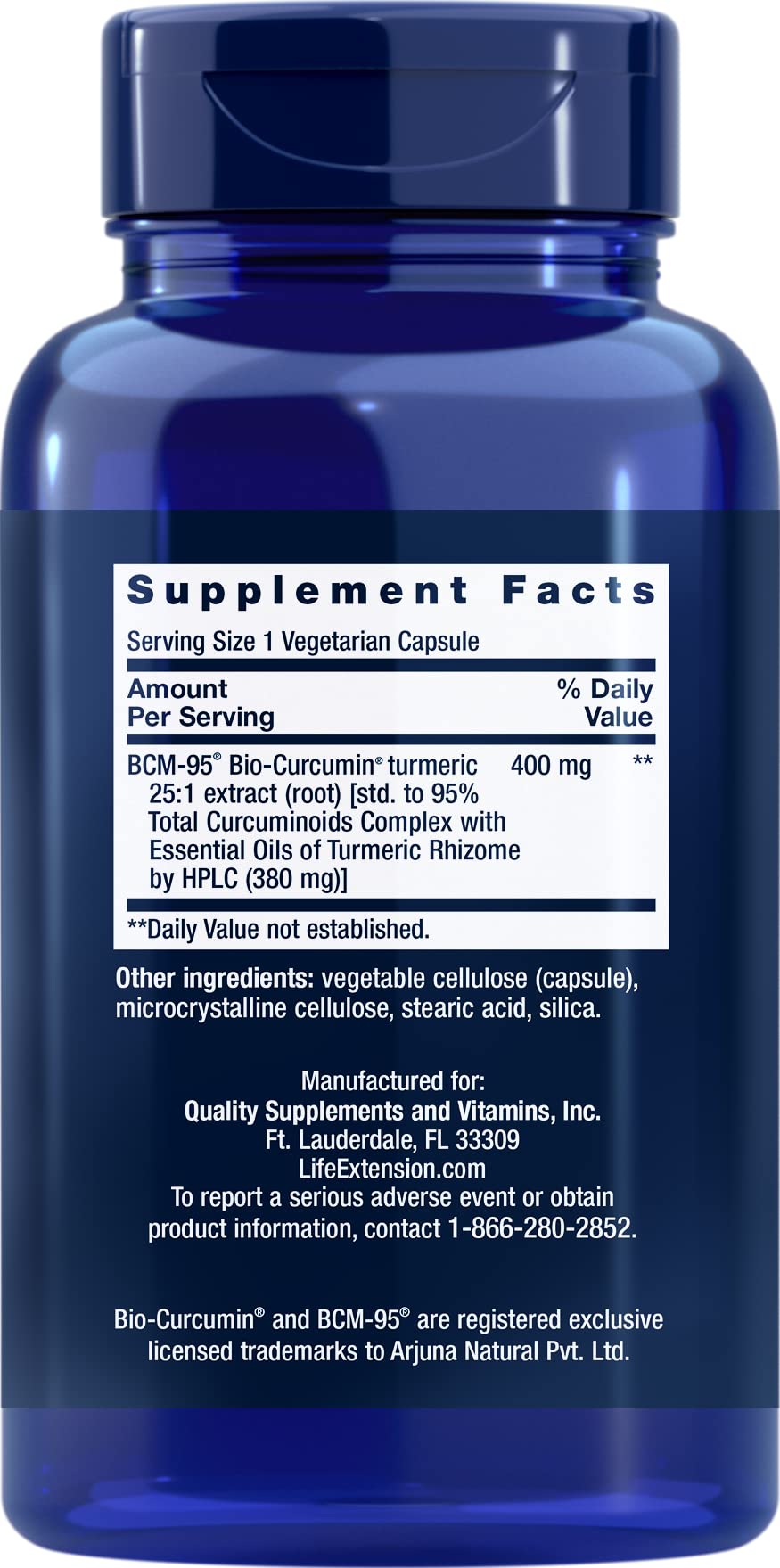 Life Extension Super Bio-Curcumin Turmeric Extract 400mg, 90 Veg Capsules