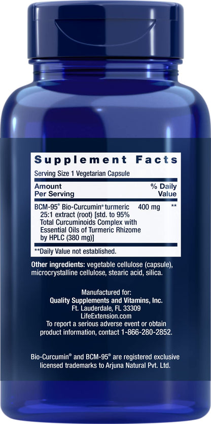 Life Extension Super Bio-Curcumin Turmeric Extract 400mg, 90 Veg Capsules