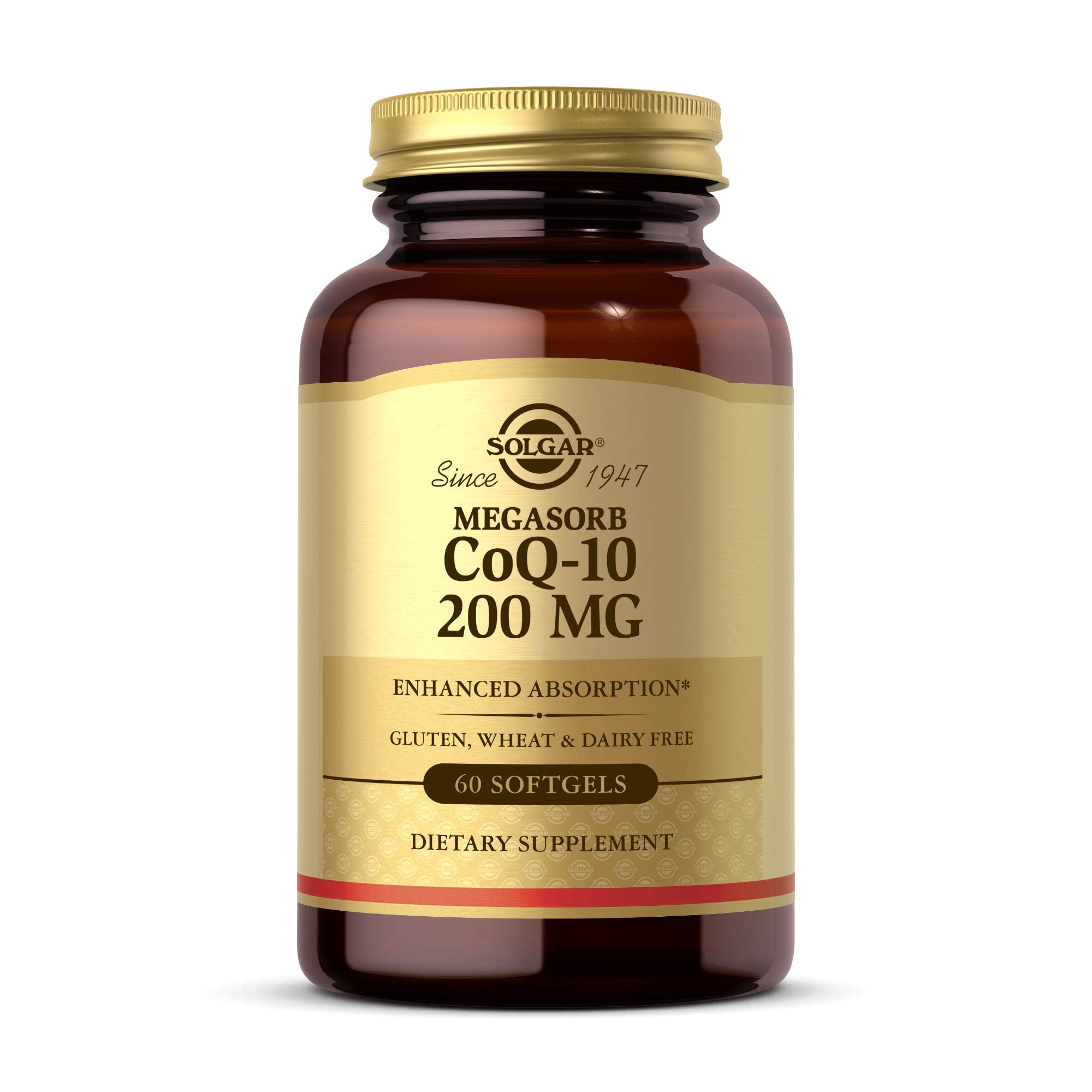 Solgar Megasorb CoQ-10 200 mg, 60 Softgels, Supports Heart & Brain Function