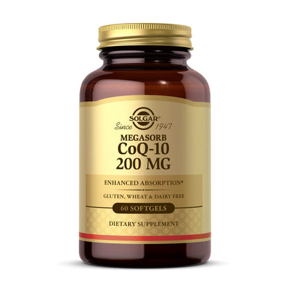 Solgar Megasorb CoQ-10 200 mg, 60 Softgels, Supports Heart & Brain Function