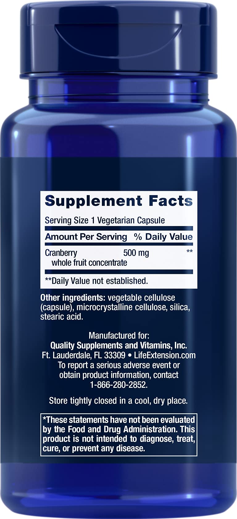 Life Extension Cran-Max, 500 mg, 60 Capsules