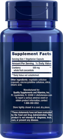 Life Extension Cran-Max, 500 mg, 60 Capsules