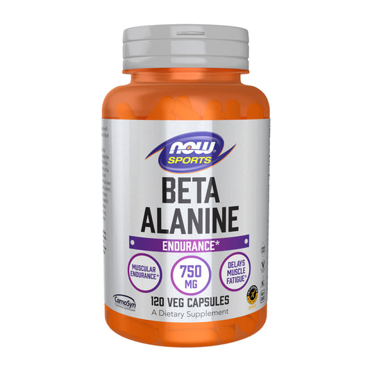 NOW Foods Sports Nutrition, Beta-Alanine 750 mg, Delays Muscle Fatigue*, Endurance*, 120 Veg Capsules