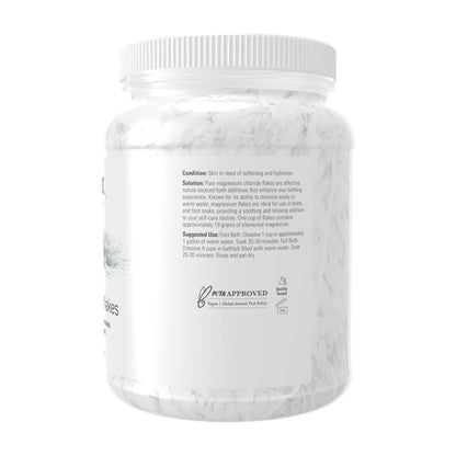 NOW Foods Solutions, Magnesium Flakes, 100% Pure, from the Ancient Seabed, Highly Concentrated, 54-Ounce