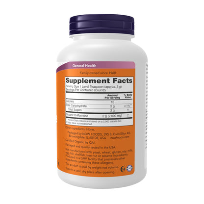 NOW Foods Supplements, D-Mannose Powder, Non-GMO Project Verified, Healthy Urinary Tract*, 6-Ounce