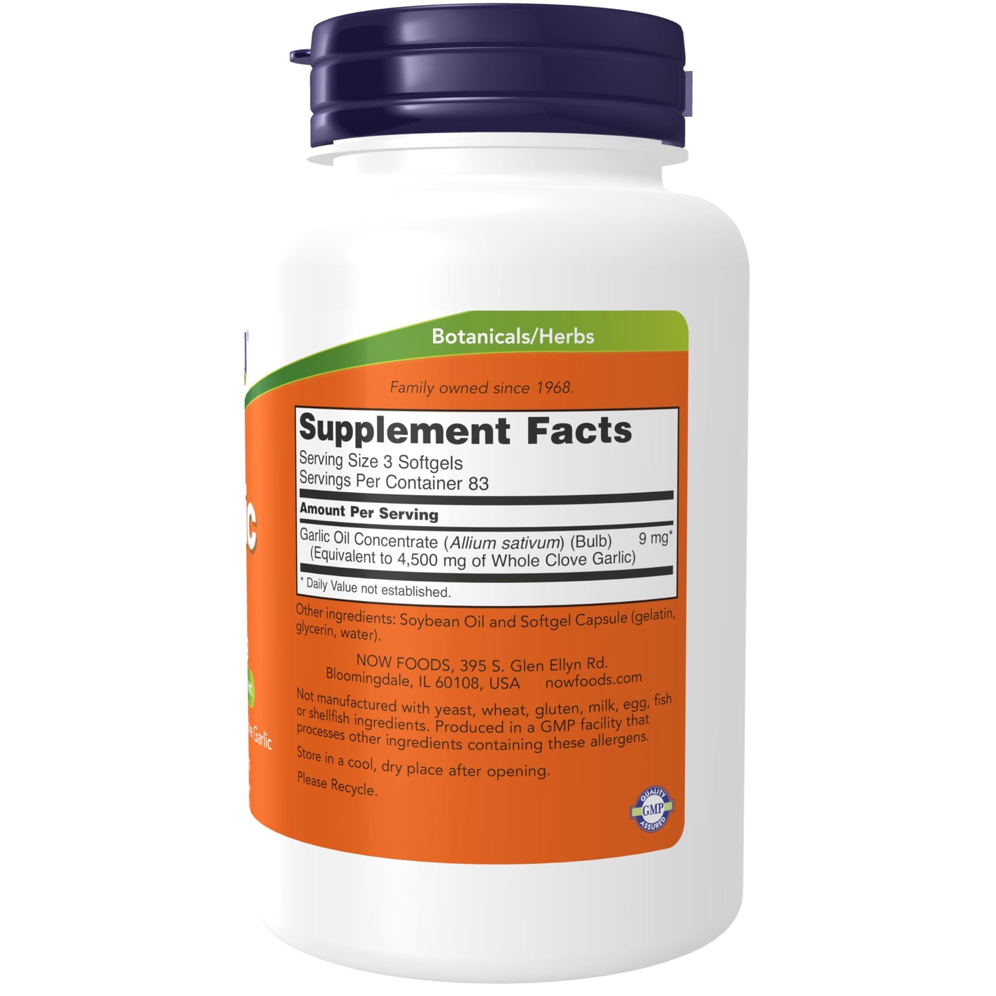 NOW Foods Supplements, Garlic Oil 1500 mg, 250 Softgels