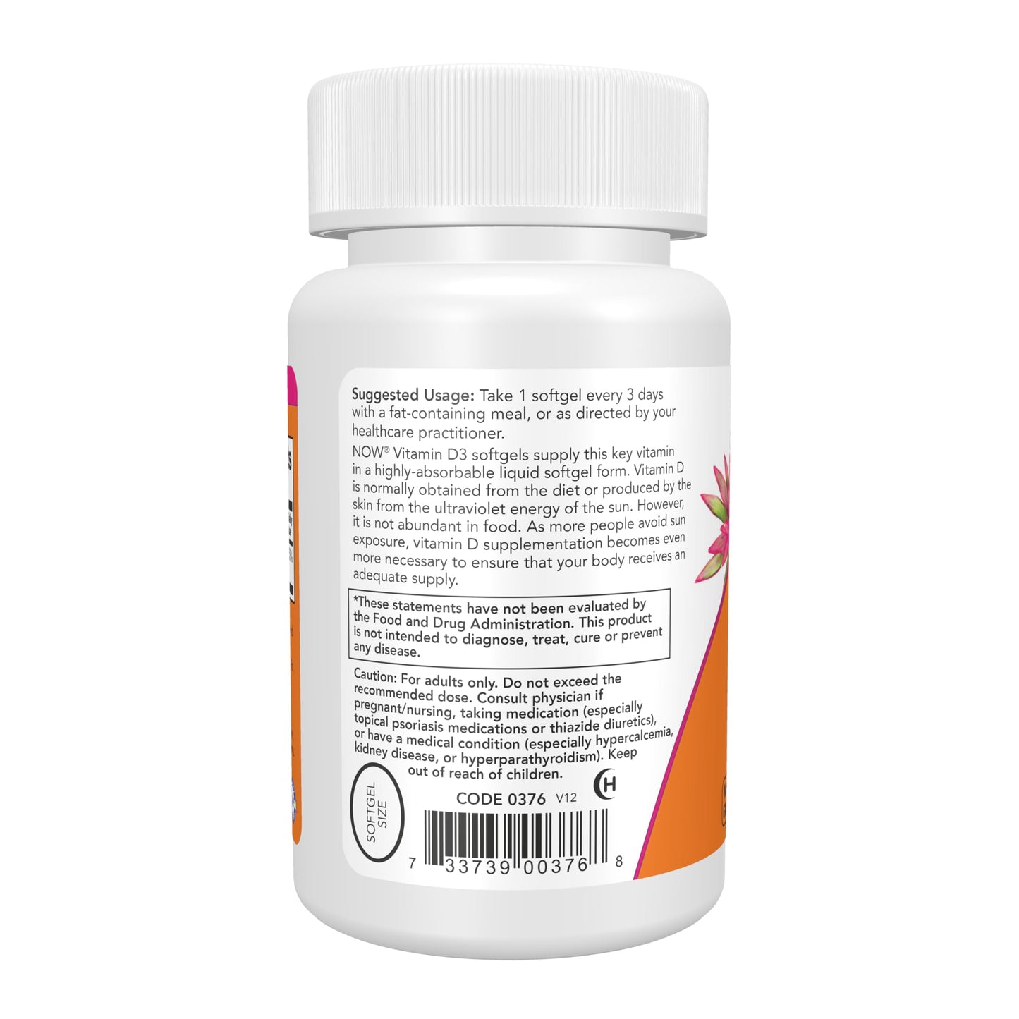 NOW Foods Supplements, Vitamin D-3 10,000 IU, Highest Potency, Structural Support*, 120 Softgels