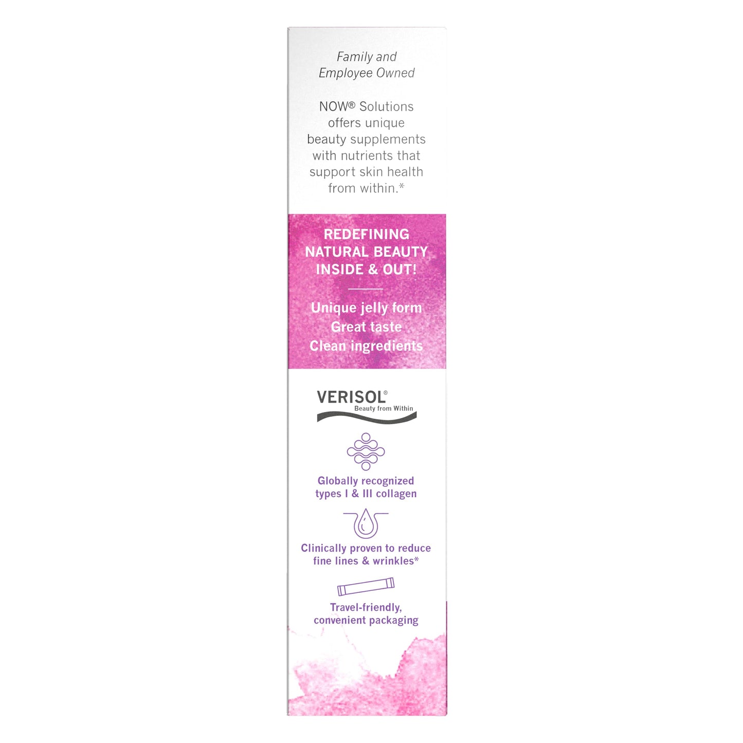 Now Foods Solutions, Collagen Jelly Beauty Complex, Sweet Plum Flavor, 10 Jelly Sticks