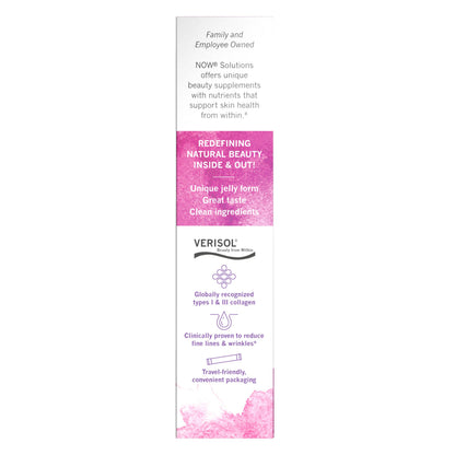 Now Foods Solutions, Collagen Jelly Beauty Complex, Sweet Plum Flavor, 10 Jelly Sticks