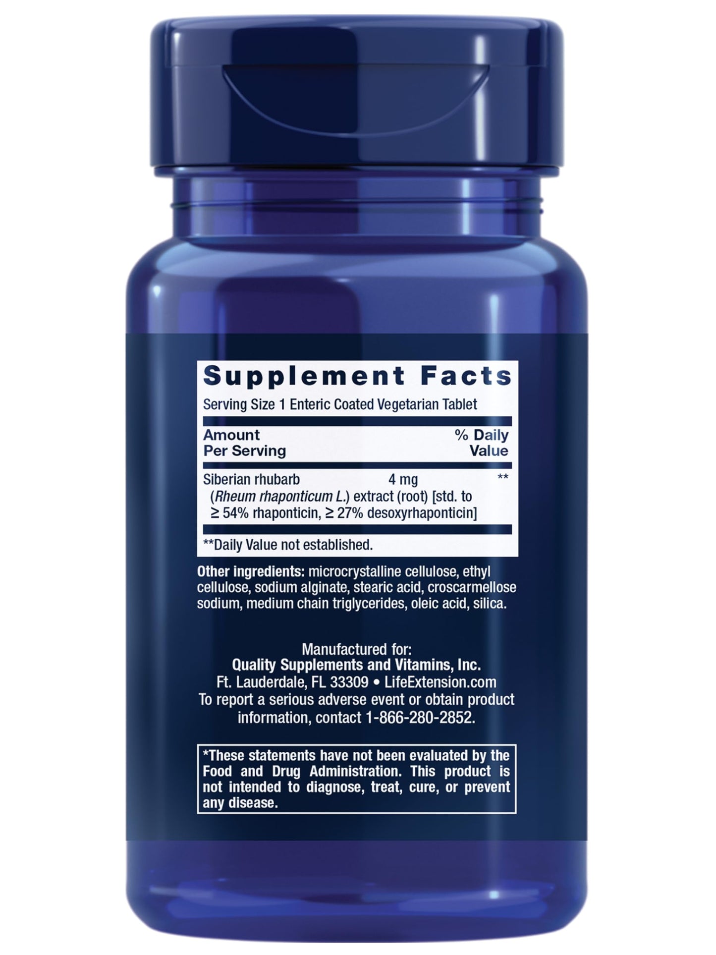 Life Extension Menopause Relief – Siberian Rhubarb, Menopause Supplement for Women, Ease hot Flashes, Mood Swings, Night Sweats Relief, Hormone-Free, Gluten-Free, Non-GMO, Vegetarian, 30 Tablets